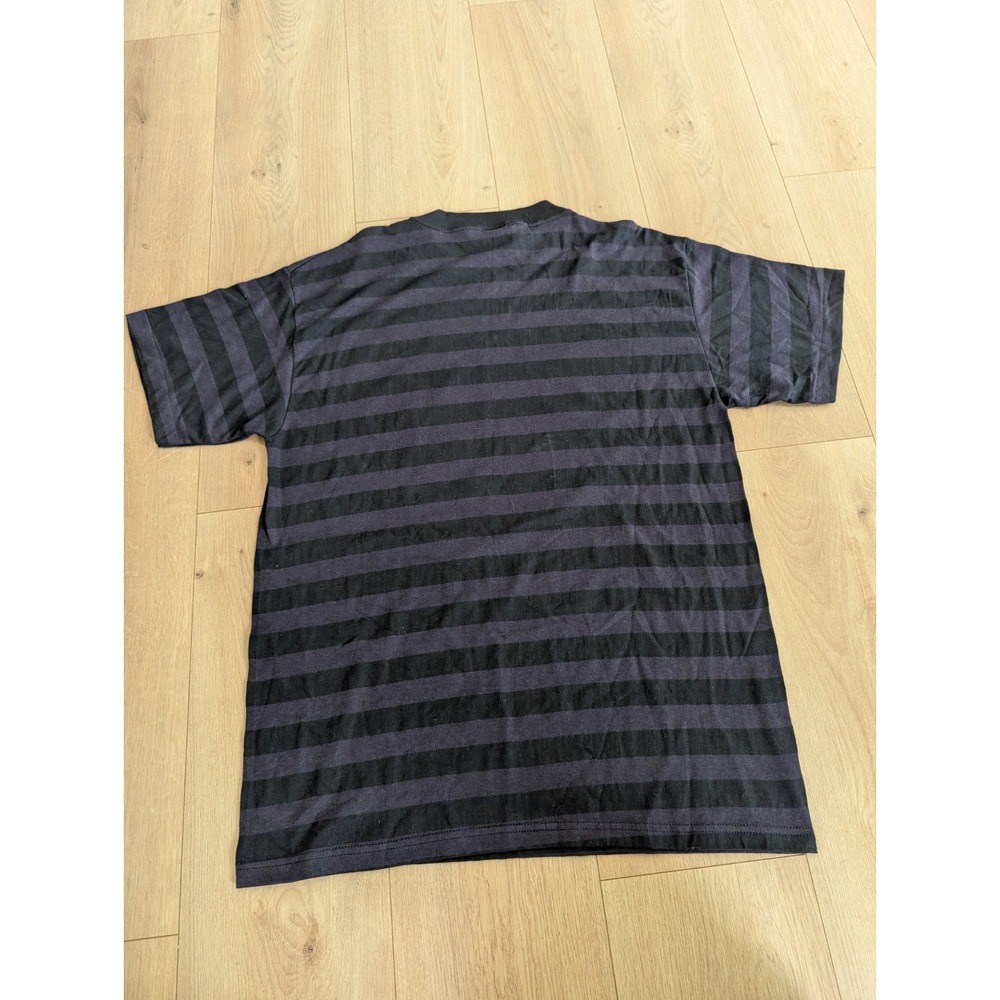 VTG Mickey Unlimited Mouse Disney Men Large Striped T Shirt Purple Black USA - Picture 8 of 8